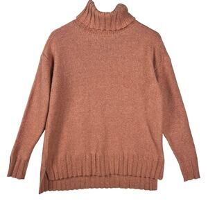 Toad & Co “Audrey T Neck” Wool Blend Sweater Women's SZ M Peach Colorway EUC